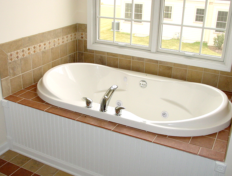 beige tiled bathroom