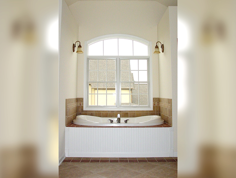 beige tiled bathroom