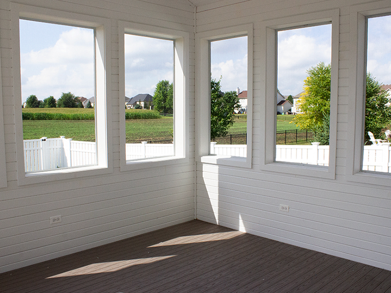 Beautiful views from a sunroom in North Aurora, IL.