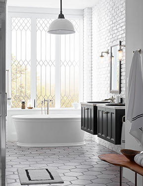 picture of bathroom with tile flooring